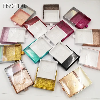 

40pcswholesale false eyelash packaging box mink lash boxes customize private logo rectangle magnetic cosmetic case empty storage