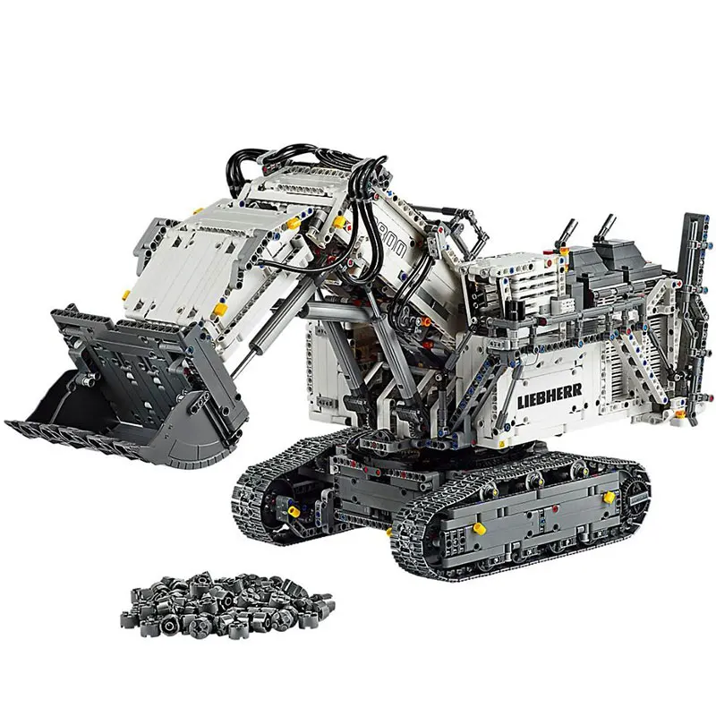 13130 совместимый Technic серии 42100 кирпичи Liebherrs экскаватор R9800 двигатель мощность модель автомобиля Комплект строительные блоки игрушки подарок - Цвет: 13130 No box