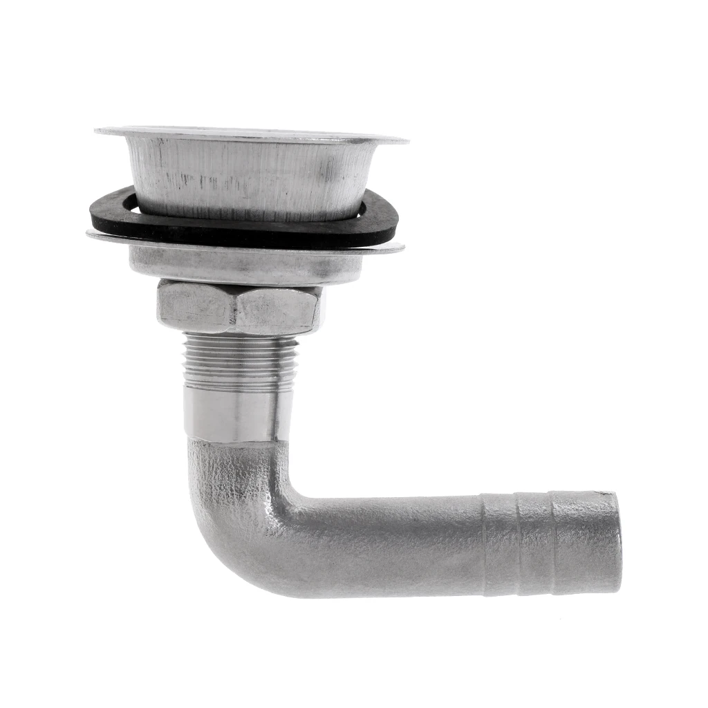 Marine Boat Flush Mount Fuel Gas Tank Vent 90° Heavy Duty Stainless Steel for 5/8