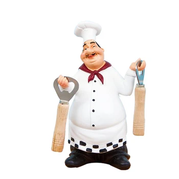 

Country Retro Chef Miniature Figures Ornaments Home Kitchen Restaurant Decoration Bar Cafe Decoration Model Statue Craft