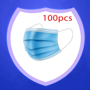 

3-Layer Breathable Mouth Mask Ply Filter Anti Dust Face Mask Melt Blown Mask Disposable Non Woven Protective Mask PM2.5