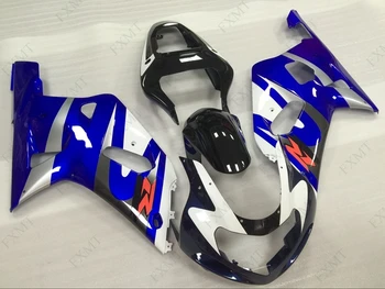 

GSX R600 R750 R1000 2001 Fairing Kits GSXR 600 750 1000 03 02 2000 - 2003 K1-2 Motorcycle Fairing Blue White Black