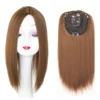 Women Hair Topper Piece Synthetic Hair 3 Clips In one piece Hair Extension long straight High Temperature Fiber 1