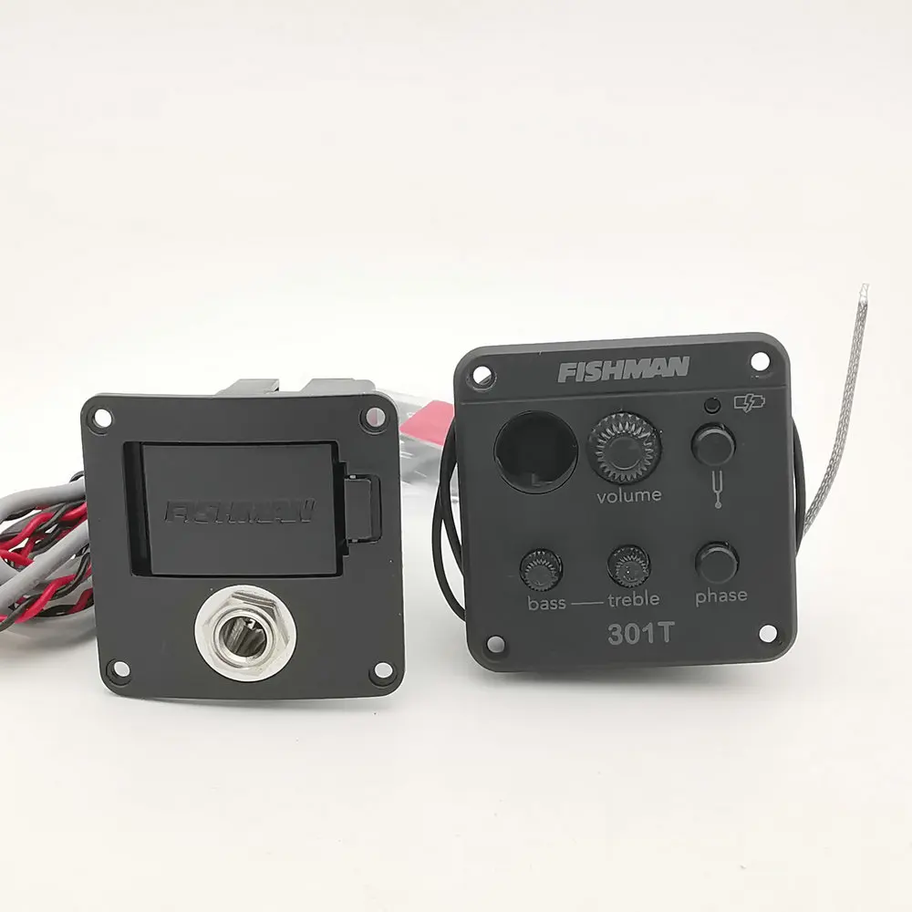 Стиль Fishman 301T адаптеры для акустической гитары Эквалайзер Тюнер Пьезо активные звукосниматели система усиления