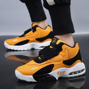 

Personality Spelling Color Run Shoe Autumn Leather Fabric Casual Shoes Joker Trend Ins Dad Male Shoe Teenagers