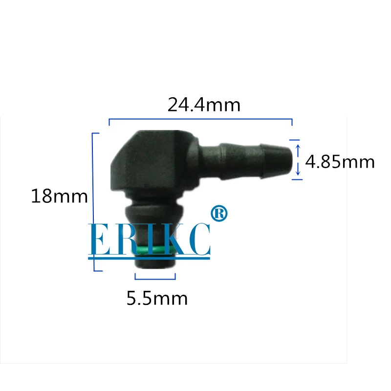 Fuel Line Connector Common Rail Injector Return Oil Backflow Pipe Connector L T Type Plastic Tee Joint for Bosch 110 Series Injector 10pcs/Bag