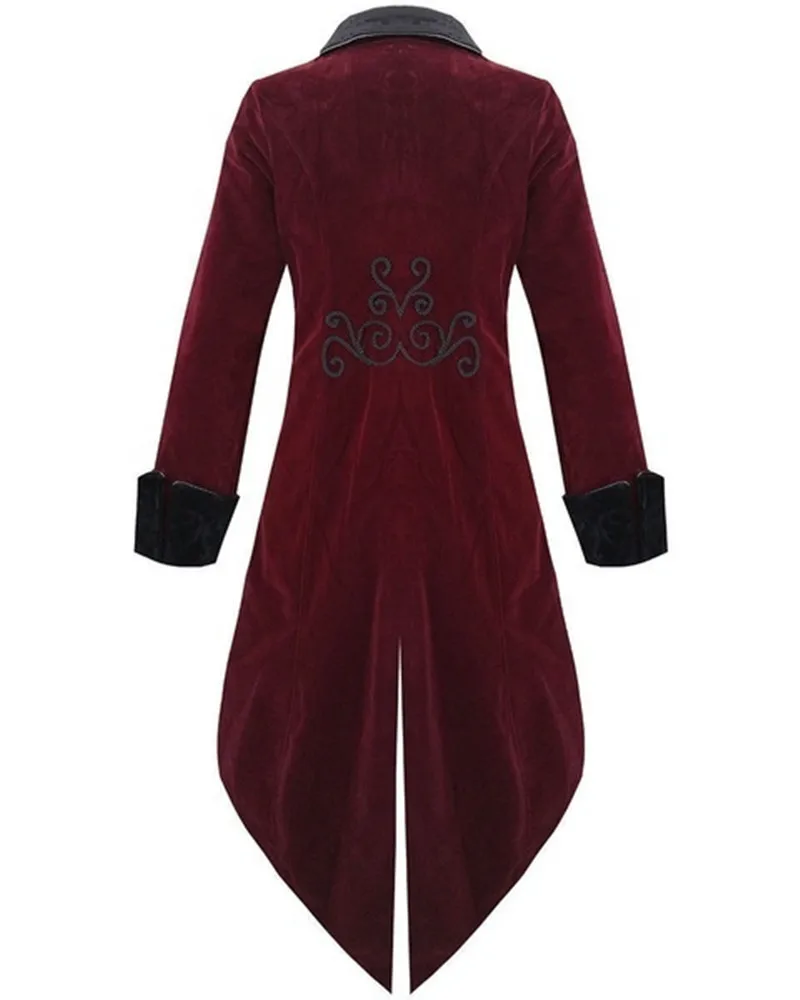 Мужской средневековый фрак Готический стимпанк Тренч мужской ретро наряд пальто мужские костюмы косплей смокинг для вечерние