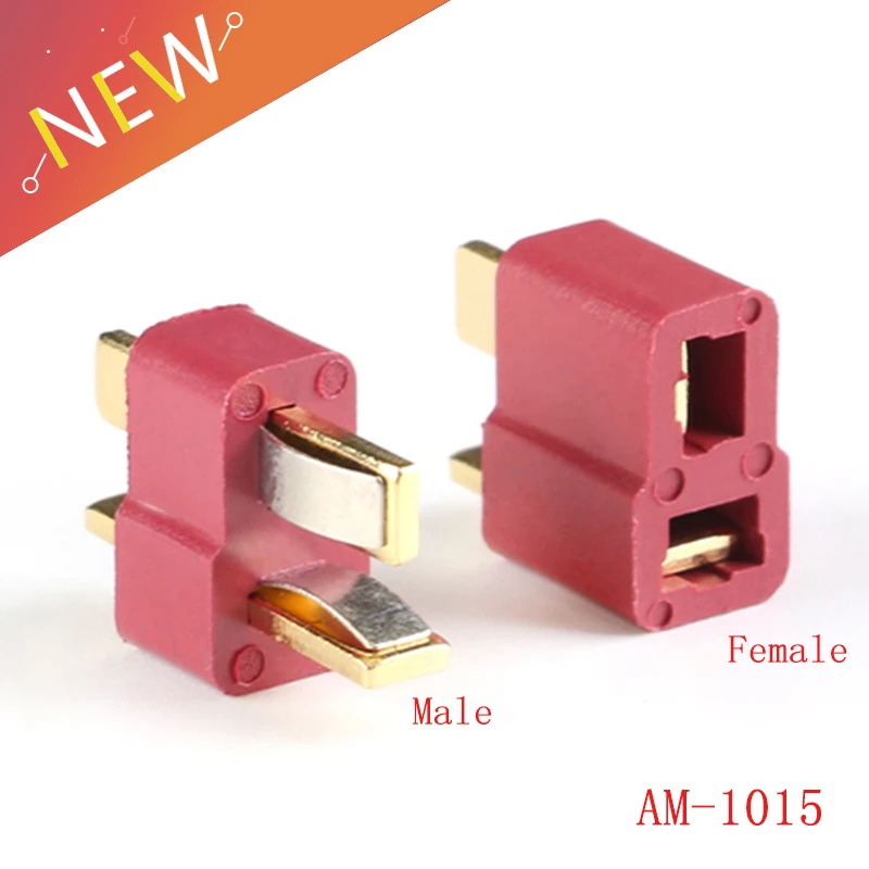 

2 Pairs T Plug Deans Connectors Set AM-1015 For RC LiPo Battery Helicopter Male/Female Terminals Connectors Assortment Kit