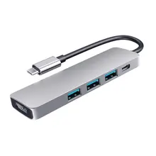 Type C to HDMI-compatible 4K USB-C USB 3.0 Hub SD TF Dock Station for MacBook Pro Dell HP Lenovo Samsung Laptop Docking Station