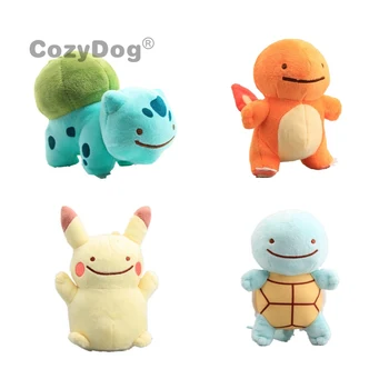 

4pcs/set 15cm Anime Pikachu Squirtle Charmander Bulbasaur Plush Toys Doll Peluche Stuffed Animals Toys Wholesale Women Kids Gift