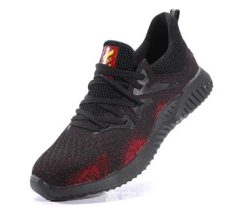 Grey safety shoes 19 дропшиппинг, небьющиеся рыбацкие туфли, мужские и женские сапоги со стальным носком, прокалываемые кроссовки, дышащая Рабочая обувь - Цвет: Grey safety shoes