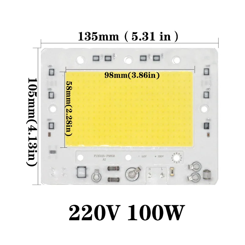 Светодиодный Кристалл Epistar COB лампа умная IC AC220V 30 Вт 50 Вт 100 Вт 150 Вт 200 вт высокий устойчивый к сбоям питания DIY для наружного прожектора прожектор холодный белый