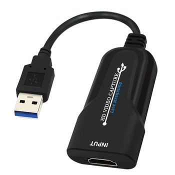 

Portable USB 2.0 HDMI Game Capture Card 1080P Wideo Reliable Streaming Adapter for Live Broadcasts Video Recording