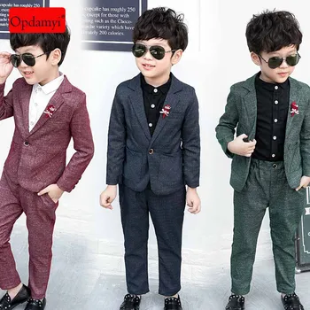 

2 Piece Coats and Pants Suit Boys Suits for Wedding Holiday Formal Kids Dresswear Fashion Boy Suits baby Boy Clothes