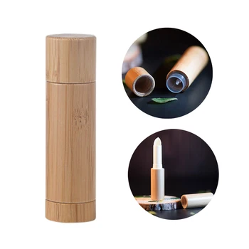 

Eco-friendly Bamboo Lipstick Tube Lip Gross Container Biodegradable Lipstick Bottle Empty Tube Container DIY Refillable Bottle