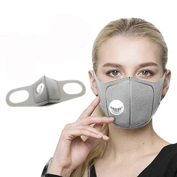 

Washable Reusable Anti Air Pollution Face Mask Dust Masks Face Cover Mouth Muffle Anti Dust W/ Breather Valve Breathable