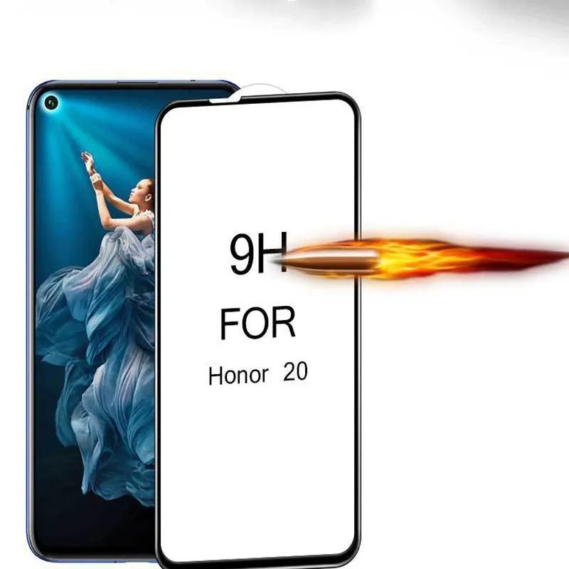 5D полный Клей закаленное стекло для huawei Honor 20 Pro Lite View 20 полное покрытие протектор экрана для huawei Y5 Y6 Y7 Y9