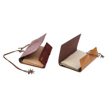 

Retro Personality Notebooks Journal Notepads Ring Binder Diary Notebook Light Brown S & Refillable Notebook Journals,A6 Leather