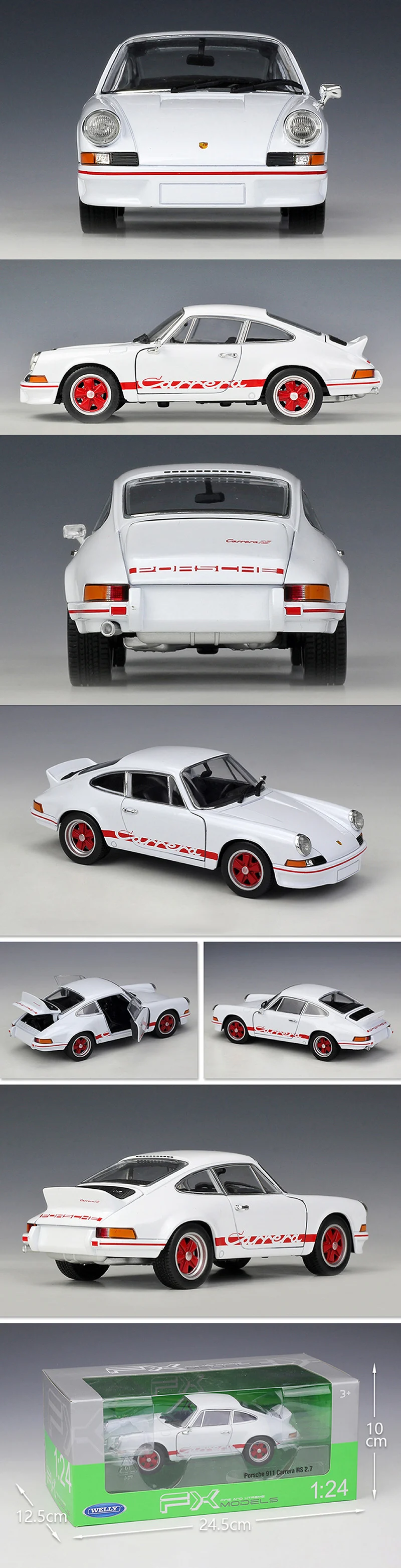 Welly 1:24 оригинальная коробка 1973 911 автомобиль rera RS белая литая модель автомобиля Игрушечная модель автомобиля модели автомобиля детская машина оригинальная коробка
