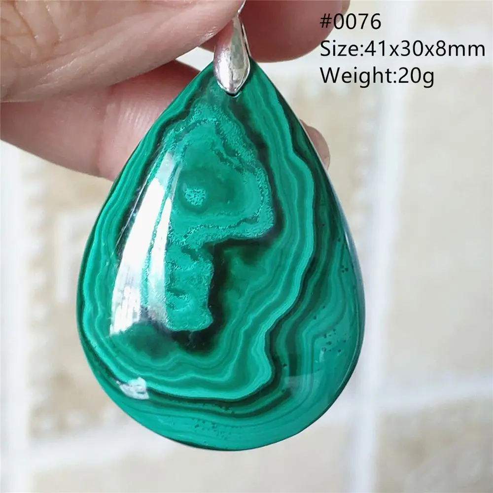 Natural Green Malachite Chrysocolla Pendant Necklace For Women Men Malachite Fashion Gemstone Jewelry AAAAAA pendant necklace