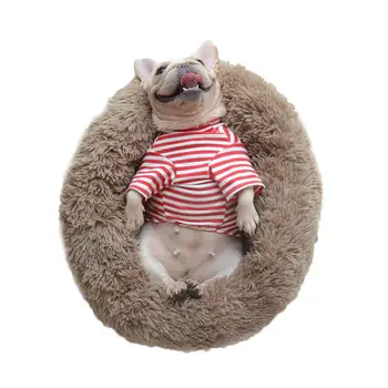 

Round Cat Bed House Soft Long Plush Best Pet Dog Bed Winter Warm Sleeping Bag Long Plush Puppy Cushion Mat Cat House Animal Sofa