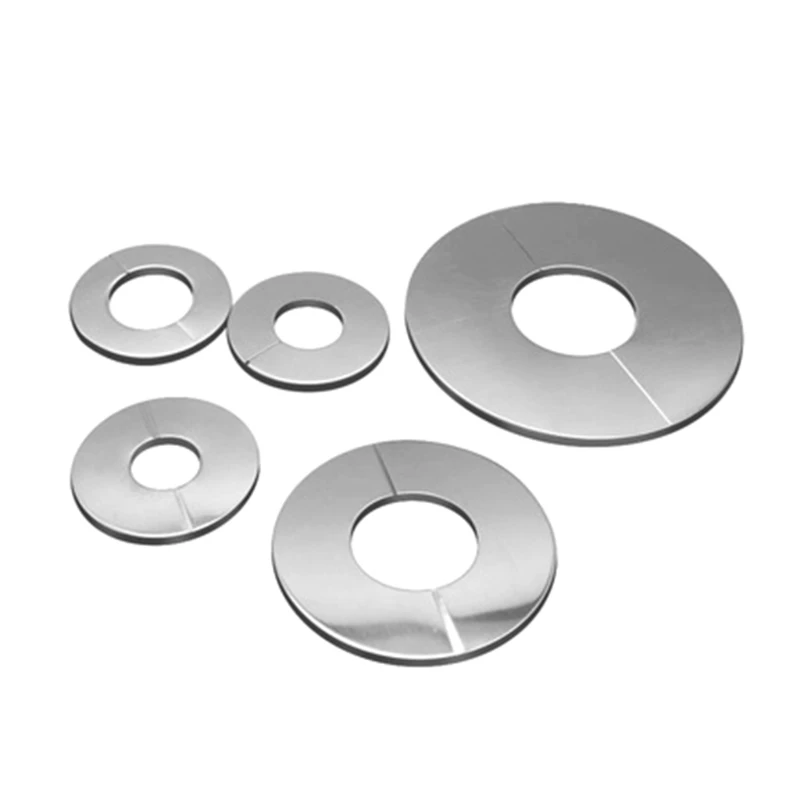 Self-Adhesive Wall Split Flange Escutcheon Cover Plate Shower Faucet Decorative Cover Chrome Finish Stainless Steel M68E