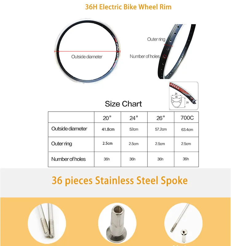 Bafang 36 v/48 v 250w 350w 500w переднее колесо двигателя E-bike бесщеточная Планетарная втулка колеса 26 дюймов 700C Электрический велосипед конверсионный комплект