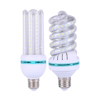 

E27 LED Lamp U Shape Bulb 24W 18W 12W 9W 5W 2835SMD 220V lampara Energy Saving led Corn light 360 degrees Candle light Spotlight