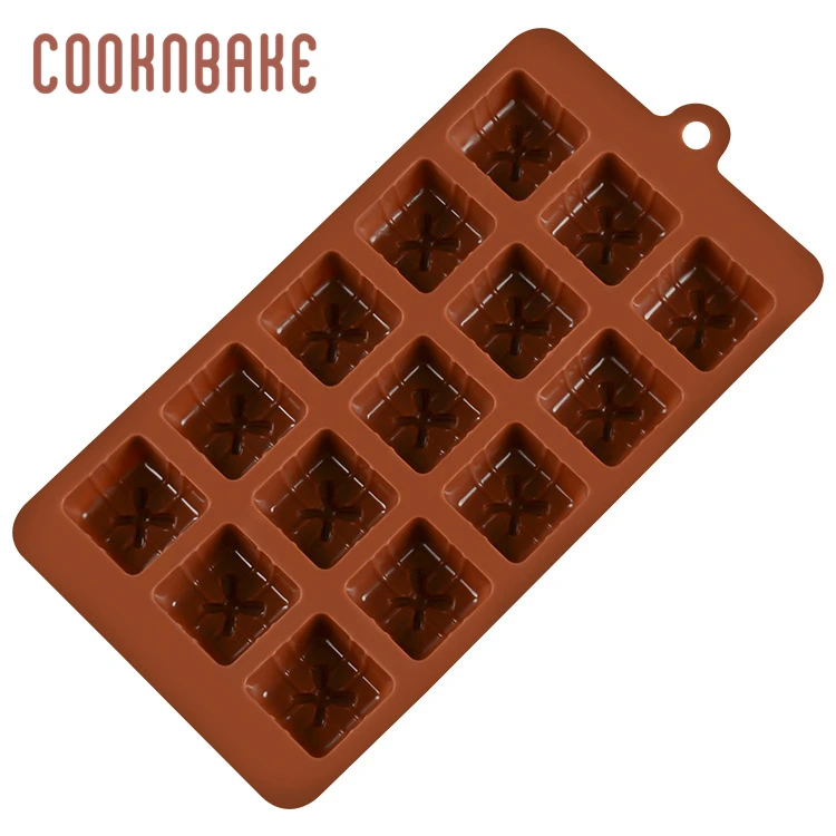 COOKNBAKE силиконовая форма для шоколадной коробки Форма для конфет ледяная Желе Форма для торта Печенье Кондитерские инструменты для выпечки DIY украшения торта 15 отверстий