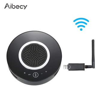 

Aibecy 2.4G Wireless Conference Microphone Omnidirectional Mic Speakerphone 6 Meters 360° Audio Pickup Touch-Control USB Plug