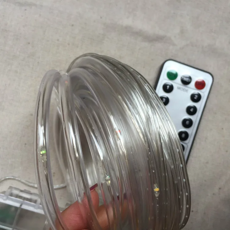 Горячая распродажа 10 м 100LED медный провод guan zi deng 8 моделей Водонепроницаемый пульт дистанционного управления батарейный блок Радужная трубка декоративная струна L