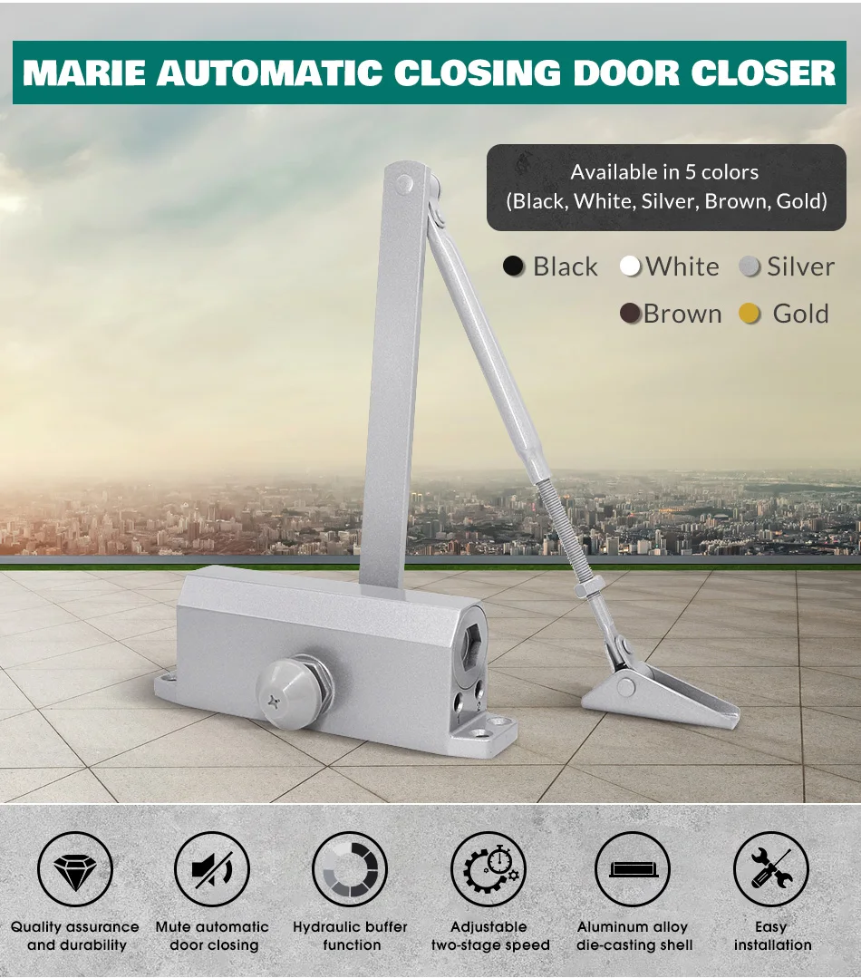 MARIE-1303-Aluminum-Alloy-Door-Closer-40kg-65kg-Automatic-Hydraulic-Buffer-Closing-Spring-Door-Closer_06