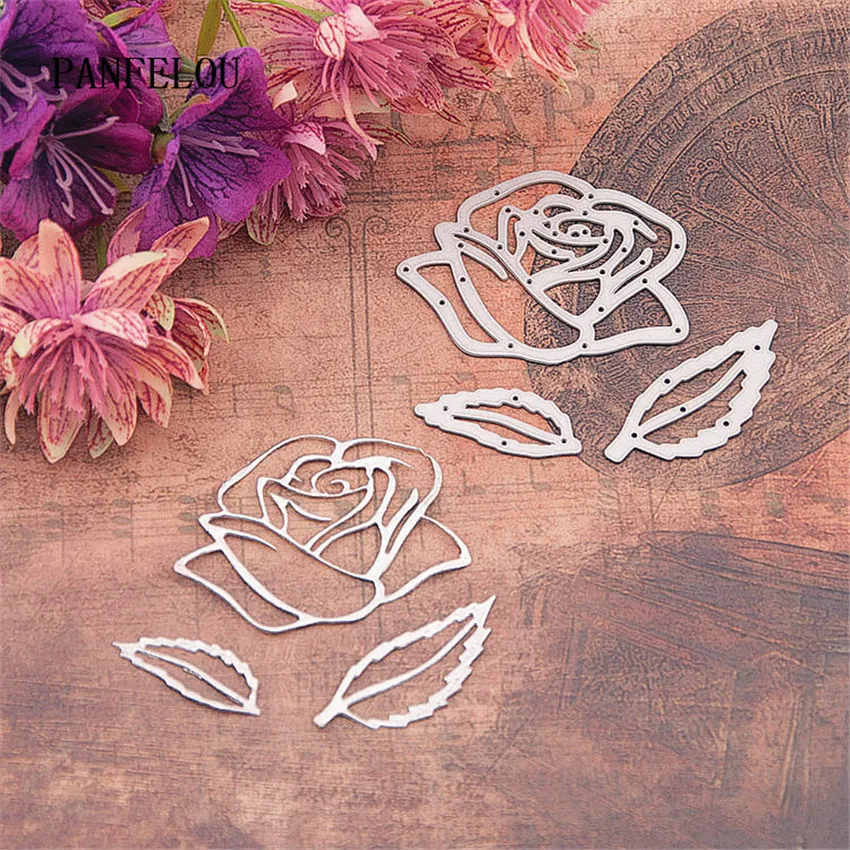 

Rose petals 1lot=3pcs paper die cutting stencils punch Metal cuts dies cutting dies Scrapbooking DIY Embossing mould card