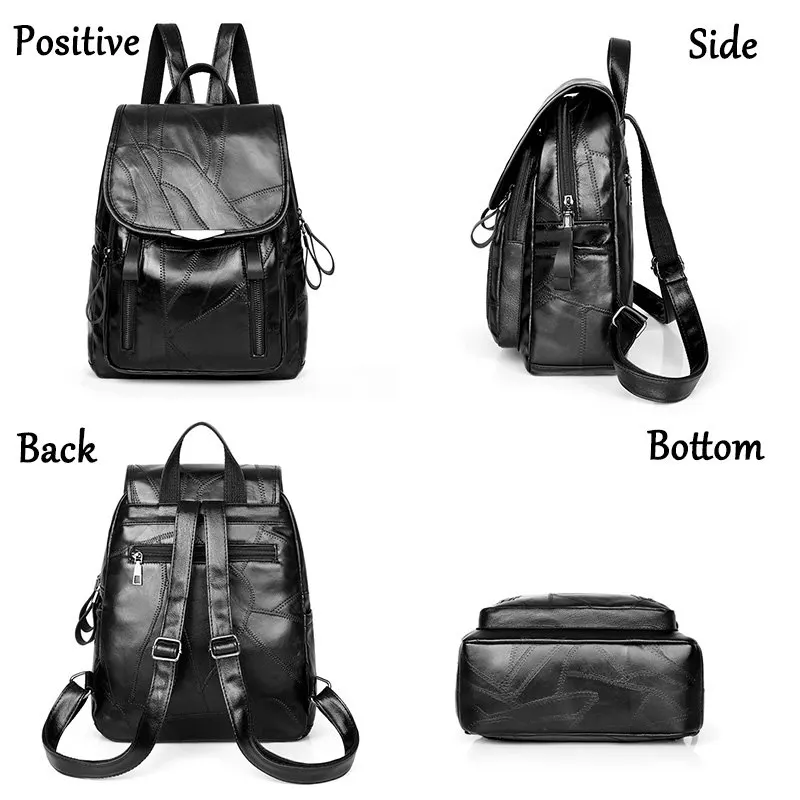 Vintage backpack for women high quality leather backpack women shoulder bags high capacity school bag for lady travel backpacks