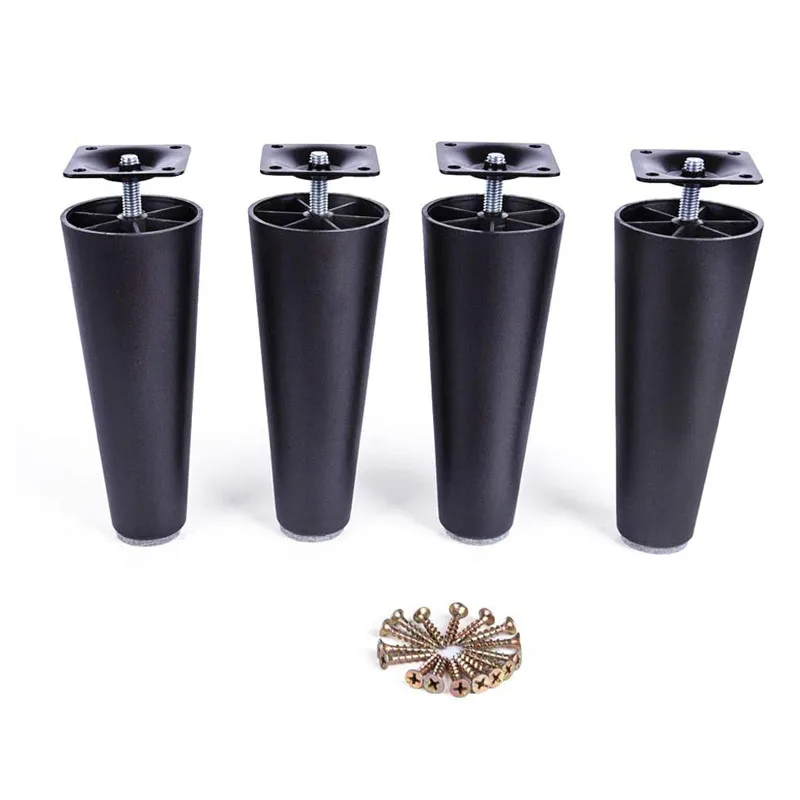 4Pcs Furniture Legs Inch Sofa Legs Round Tapered Plastic Couch Legs  Replacement for Chair,Cabinet,Cupboard With Accessories AliExpress
