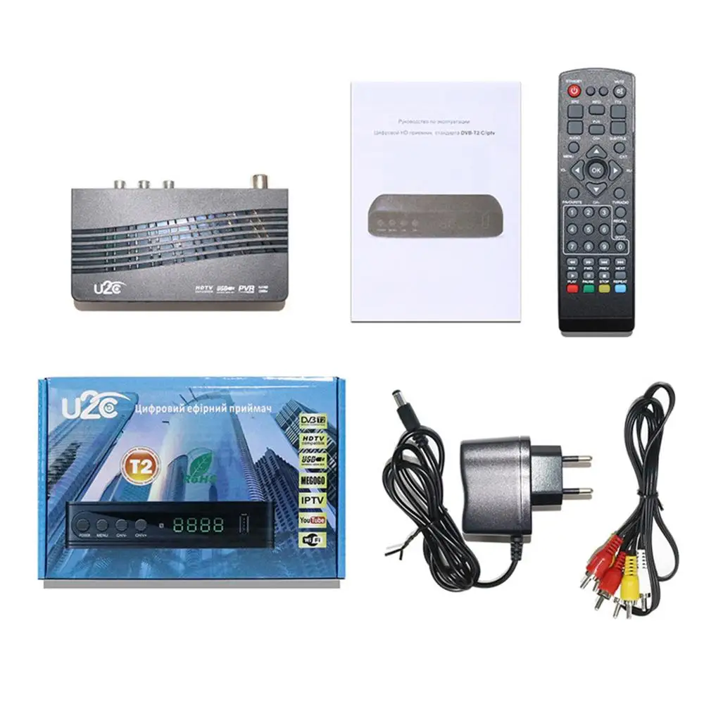 DVB-T2/DVB-T Wifi приемник HD цифровой ТВ-тюнер рецептор DVB T2 H.264 наземный ТВ-приемник TDT телеприставка для русского DVBT2 - Цвет: No USB Wifi