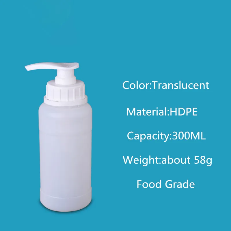 1 шт пустая бутылка для шампуня с дозатором дозатора жидкого лосьона кондиционера контейнер для хранения ванной комнаты Органайзер инструмент - Цвет: 300ML Translucent