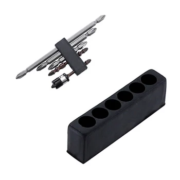 

6/12 Holes Hex Shank Screwdriver Bits Storage Deck Screw Driver Head Storage Case Portable Organizer Bit Holder Plastic New N27