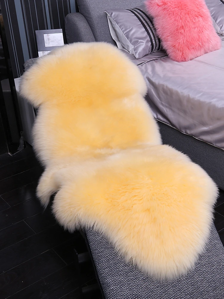 Австралийский ковер из чистой шерстяной спальни диван подушка прикроватный коврик мех полная овчина подушка для медитации