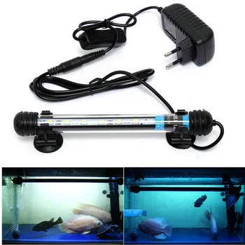 

Jiguoor 18CM 24LED Fish Aquarium LED Lamp Light Lightning Mini Fish Tank Waterproof Lamp Aquarium Led Lighting for Decoration