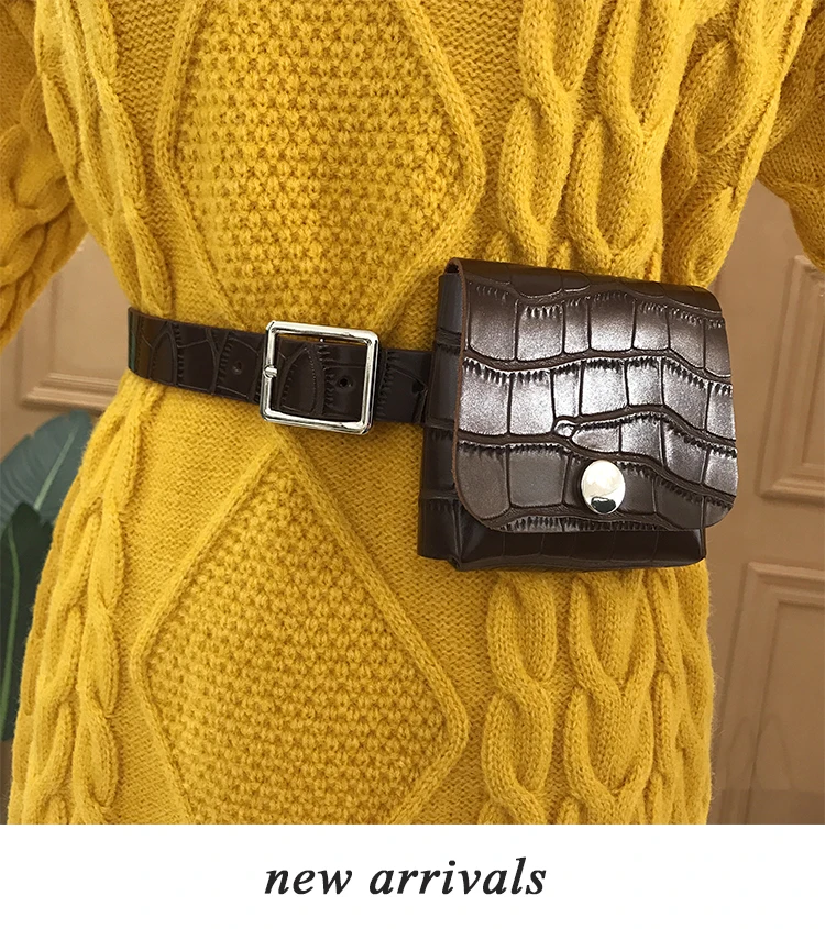 New Loose Long Sweater Women's Round Neck Retro Mid Length Knit Pullover Knitwear with Belt Girls Winter Knitted Shirt Sweaters
