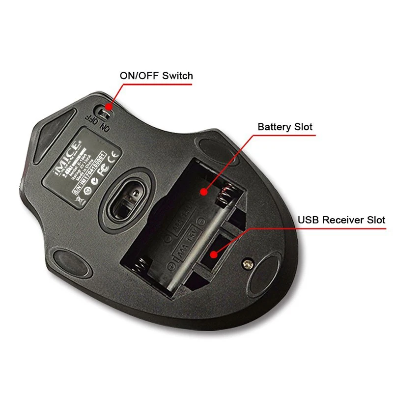Беспроводная мышь Antscope imice 2500DPI регулируемый usb приемник оптическая компьютерная