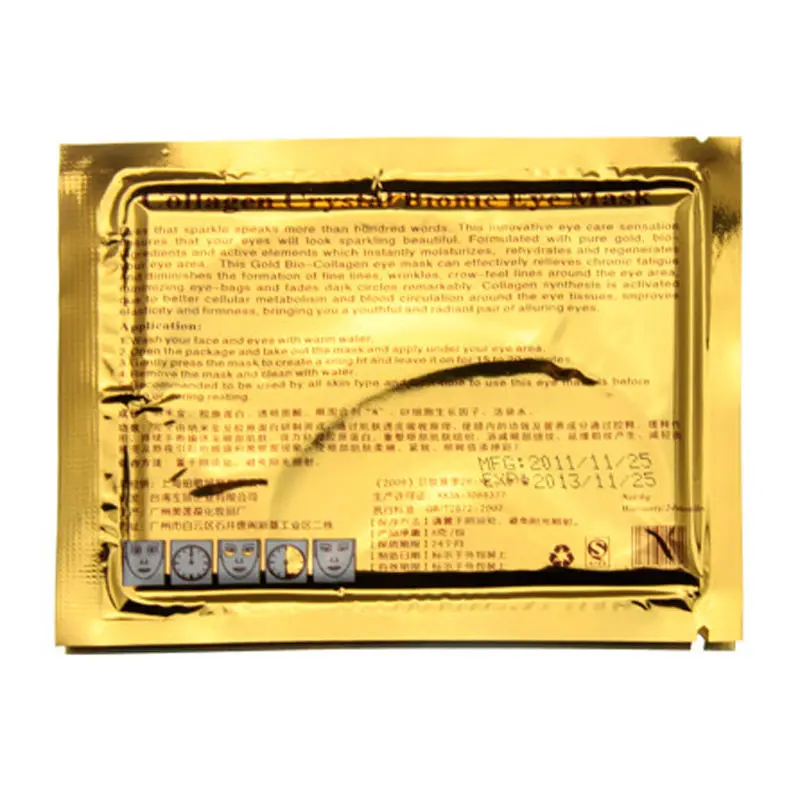 1/3 пары 24K Gold Crystal коллагеновая маска для глаз акне Уход за глазами! Убирает темные