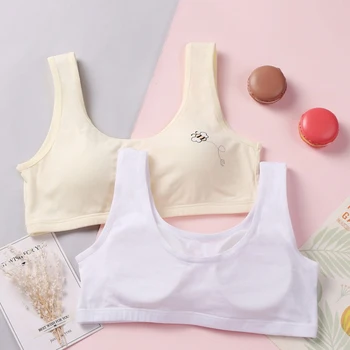 

Puberty Young Girls Training Bra Teenager Underwear Wireless Thin Cup Sports Bra Girls Clothing Cotton Bowknot Girls Bra