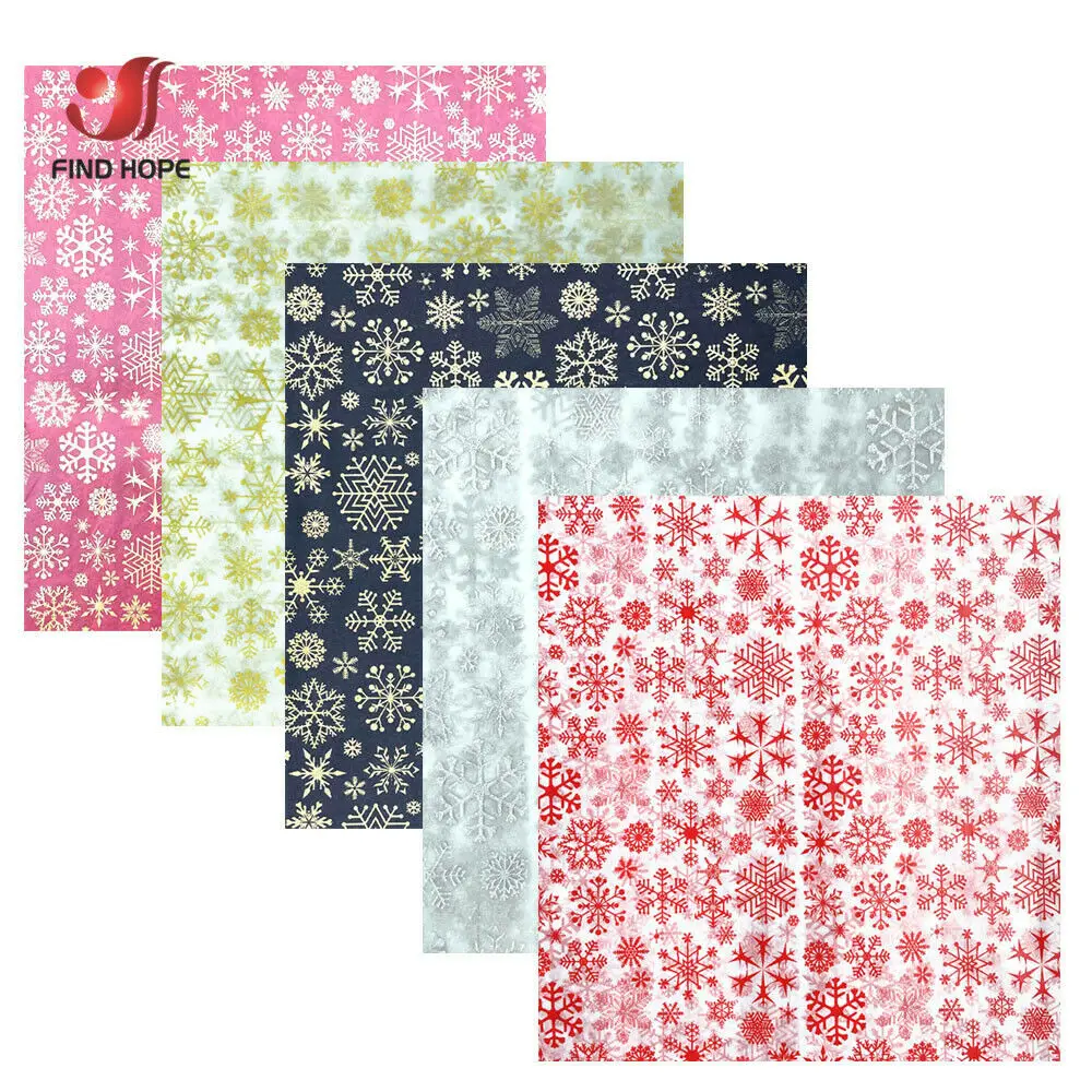 Lot De 60 Feuilles De Papier De Soie De Noël En Forme De Flocon De