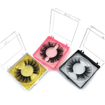 

5D Mink Eyelashes Cotton Band Handmade Thick Natural Eyelashes Multi-style Full Strip False Eyelashes with Square Box