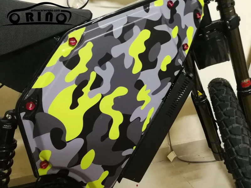 Black Grey Yellow Sticker Film Vinyl-2