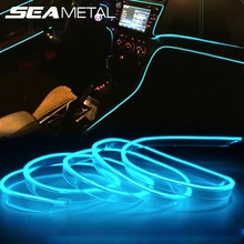 12 В Автомобильный декоративный неоновый светильник, авто интерьерный светильник для сигарет, светильник er, s формовочные полосы, лампа 3 м, 5 м, гибкие полосы, аксессуары