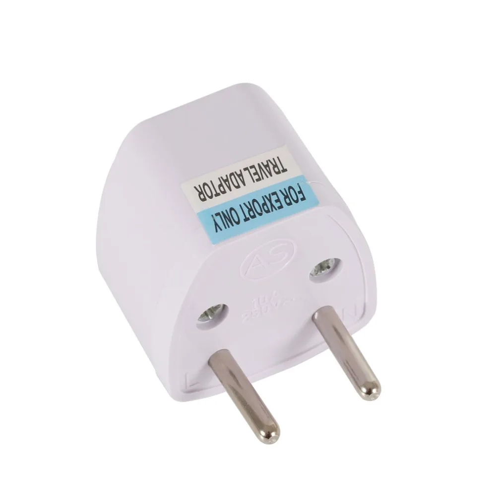 Universal AU UK US to EU AC Power Plug Adapter Adaptor Converter Outlet Home Travel Wall AC Power Charger White
