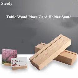 Small Wood Place Card Holders Table Number Sign Holders Stands Paper Cards Holder Base Wedding Reception Party Decoration